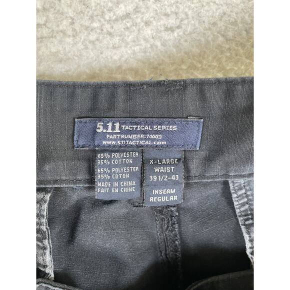 5.11 Tactical Cargo TDU Pants Mens XL Blck Relaxed Fit Utility Ripstop 74003 - Picture 15 of 16